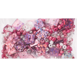 Наповнювач для шейкера Valeo рожевий-срібло 10гр V2184