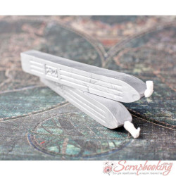 Сургуч з ґнотом 10см срібло