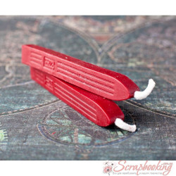 Сургуч з ґнотом 10см бордовий