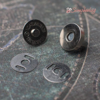 Кнопка магніт 14мм срібло