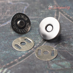 Кнопка магніт 19мм срібло