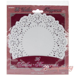 Набір мереживних серветок Unique Industries White 6803, 36шт
