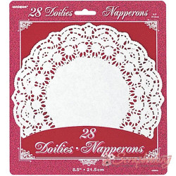 Набір мереживних серветок Unique Industries White 6804, 28шт