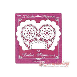 Набір мереживних серветок Unique Industries White 6812, 12шт
