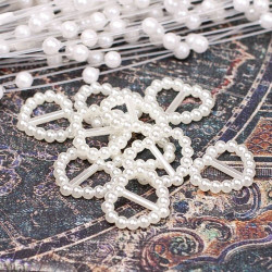 Пряжка пластикова серце 15*16мм шампань, 10шт