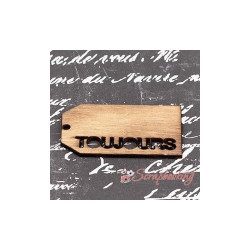 Чіпборд мк тег "Toujours" "завжди" 3,5*1,9см, 1шт