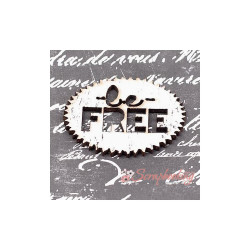 Чіпборд мк тег "be free" 3,3*2,7см, 1шт