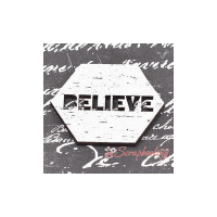 Чипборд мк тег "believe" 3,2*2,7см, 1шт