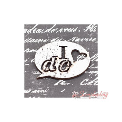 Чіпборд мк тег "I do" 3,3*2,8см, 1шт
