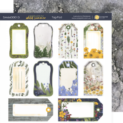 Аркуш паперу 20*20см Scrapmir Herbarium Wild summer Tag-Pad двосторонній
