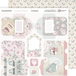 Аркуш паперу 20*20см Scrapmir La Creme Конверты двосторонній