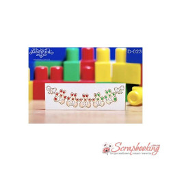 Чіпборд Вензелік Підвіска із зайчиками, 40*112 мм