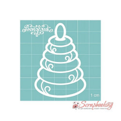 Чіпборд Вензелік Пірамідка, 45*65 мм