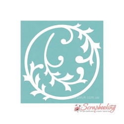 Чіпборд Вензелік Рамка завиток 12, 58*58 мм