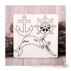 Чіпборд Valeo набір Піратський 99*90мм V1085