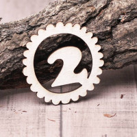 Чипборд Valeo Цифра в круге 2 40*40мм V1134