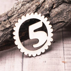 Чіпборд Valeo Цифра у колі 5 40*40мм V1137