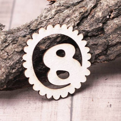 Чіпборд Valeo Цифра у колі 8 40*40мм V1140