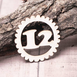 Чіпборд Valeo Цифра у колі 12 40*40мм V1133