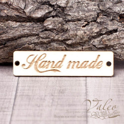 Чіпборд Valeo бирка Hand made 60*15мм V1372