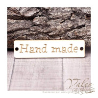 Чипборд Valeo бирка Hand made 60*15мм V1377