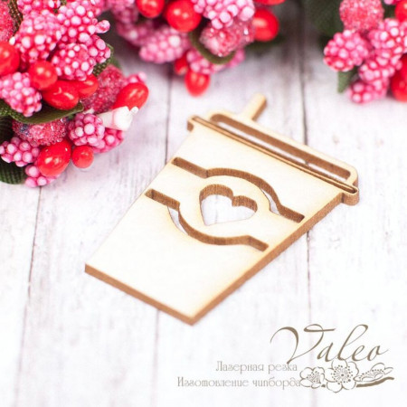 Чіпборд Valeo Стаканчик кави 26*39мм V1525