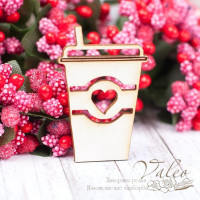 Чипборд Valeo Стаканчик кофе 26*39мм V1525