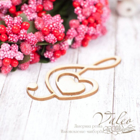 Чіпборд Valeo Скрипковий ключ 27*56мм V1548