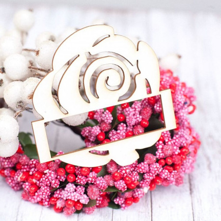 Чіпборд Valeo рамка Троянда 64*64мм V1560