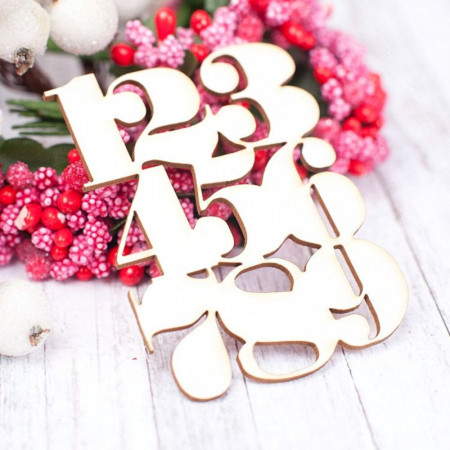 Чіпборд Valeo Фон Цифри 48*64мм V1561