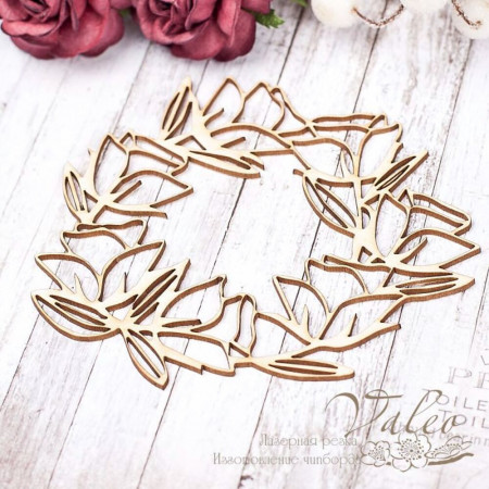 Чіпборд Valeo Квіткова рамка 96*90мм V1626