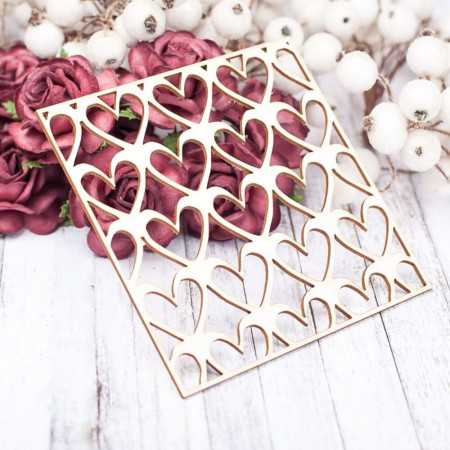 Чіпборд Valeo фон Серця 89*89мм V1641