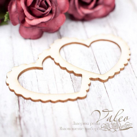 Чіпборд Valeo Сердечки 73*48мм V1617