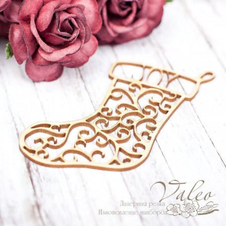 Чіпборд Valeo Чобіт різдвяний 39*77мм V1670