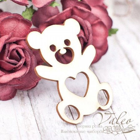 Чіпборд Valeo Ведмедик 31*42мм V1618