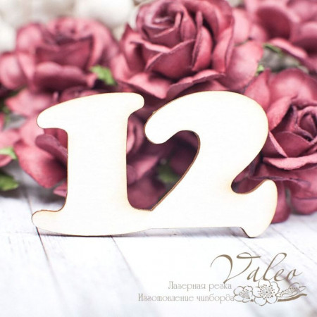 Чіпборд Valeo Цифра 12 53*32мммм V1615