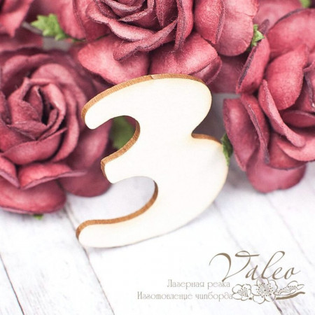 Чіпборд Valeo Цифра 3 36*30мм V1605