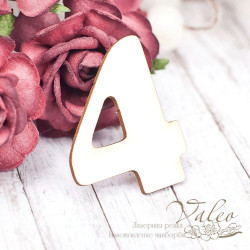 Чіпборд Valeo Цифра 4 36*30мм V1606