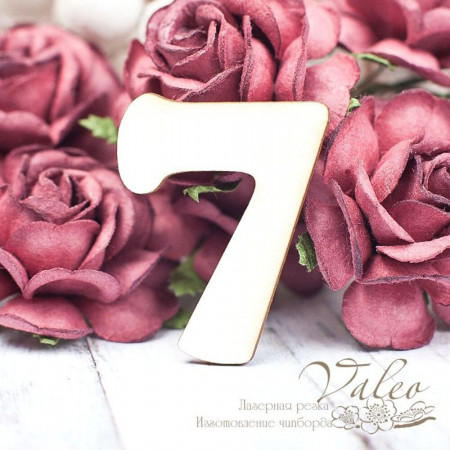 Чипборд Valeo Цифра 7 38*30мм V1609