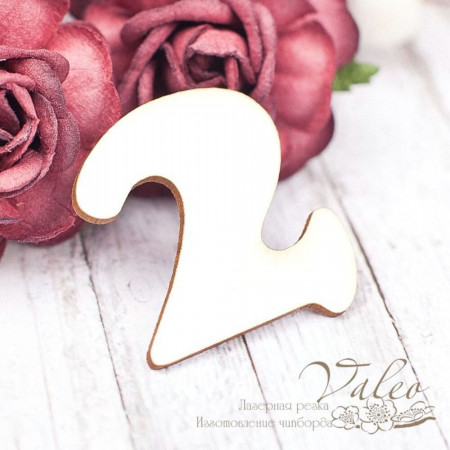 Чіпборд Valeo Цифра 2 32*30мм V1604