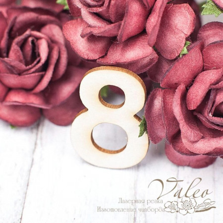 Чіпборд Valeo Цифра 8 21*30мм V1599