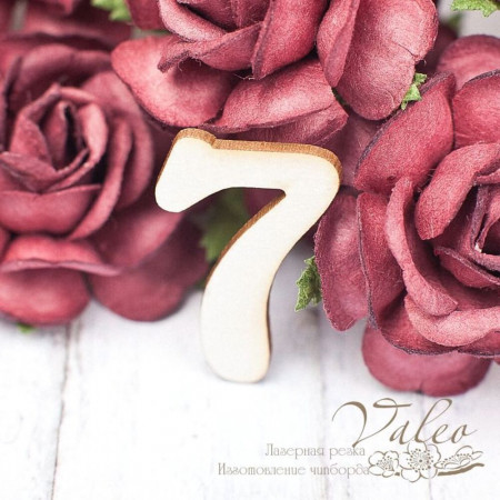 Чіпборд Valeo Цифра 7 21*30мм V1598