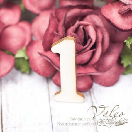 Чіпборд Valeo Цифра 1 21*30мм V1592