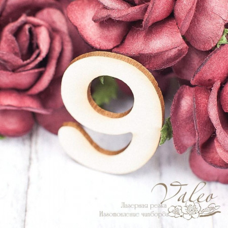 Чіпборд Valeo Цифра 9 21*30мм V1600