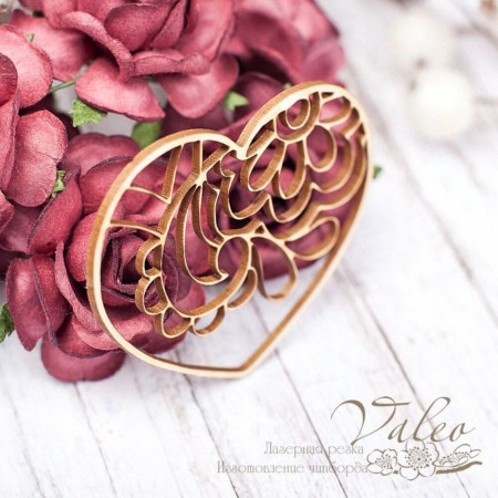 Чіпборд Valeo Серце 57*45мм V1653