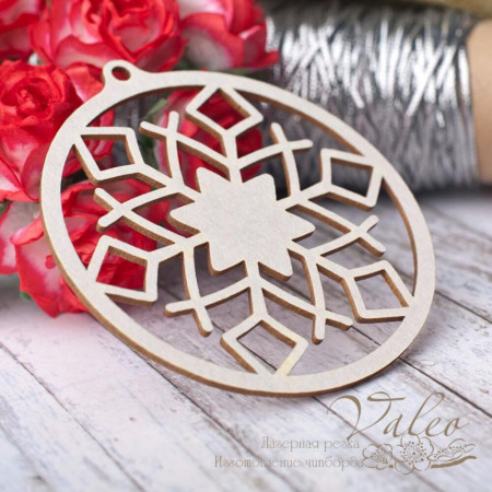 Чіпборд Valeo Сніжинка 65*67мм V2786