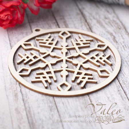 Чіпборд Valeo Сніжинка 65*67мм V2788