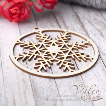 Чіпборд Valeo Сніжинка 65*67мм V2789