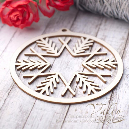 Чипборд Valeo Снежинка 65*67мм V2791