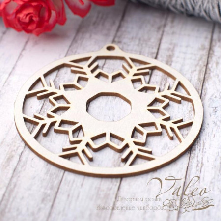 Чіпборд Valeo Сніжинка 65*67мм V2792